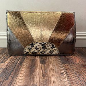 Romanek Clutch :Vintage Art Deco Snakeskin Clutch